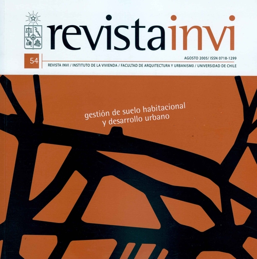 											Ver Vol. 20 Núm. 54 (2005): Gestión de Suelo Habitacional y Desarrollo Urbano
										